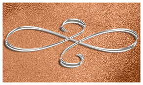 DNSEMP-C-601-SL-SH-CP Silver Scroll Shimmer Copper